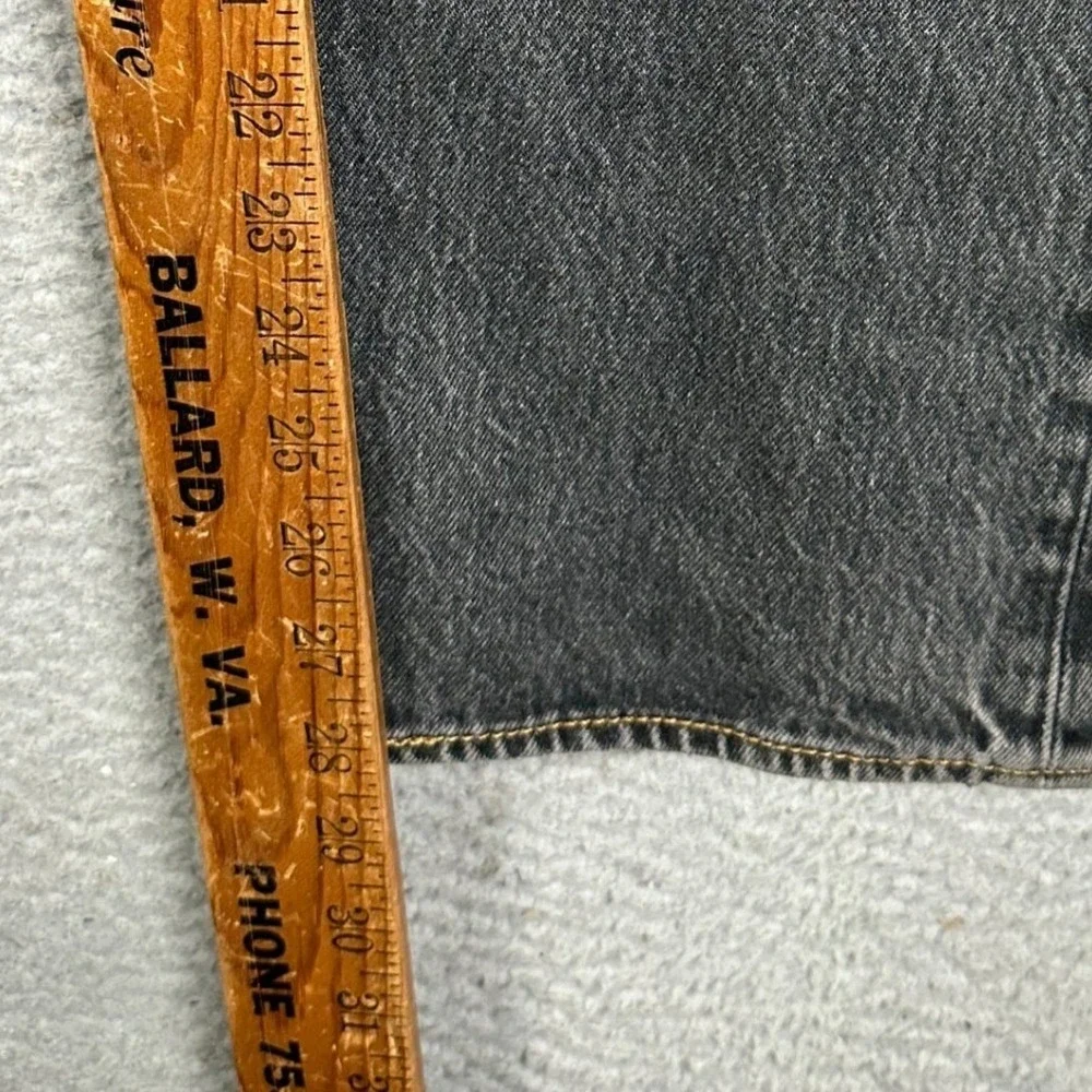 Levis 501 XX Jeans Mens 40X32 Faded Black Original Straight Leg Distressed Denim